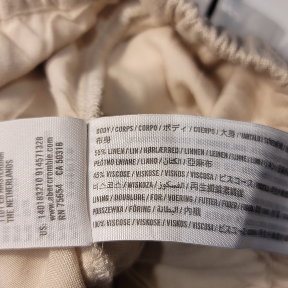 NWT Abercrombie & Fitch Off-The-Shoulder Linen-Blend Top - Picture 8 of 8